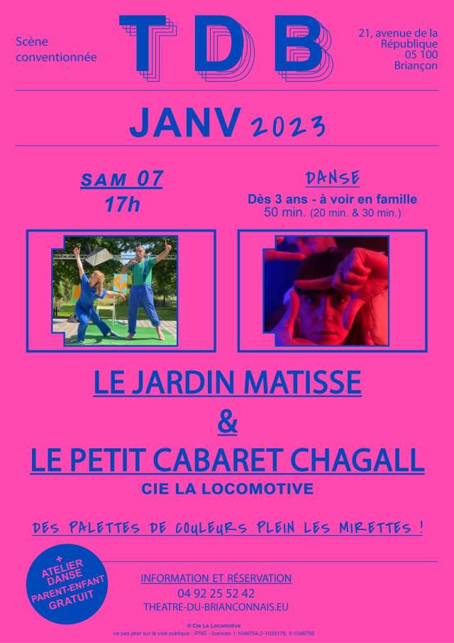 Le petit Cabaret | Chagall et Le Jardin | Matisse - Compagnie La Locomotive - Théâtre du Briançonnais - Du 6 au 10-01-2023