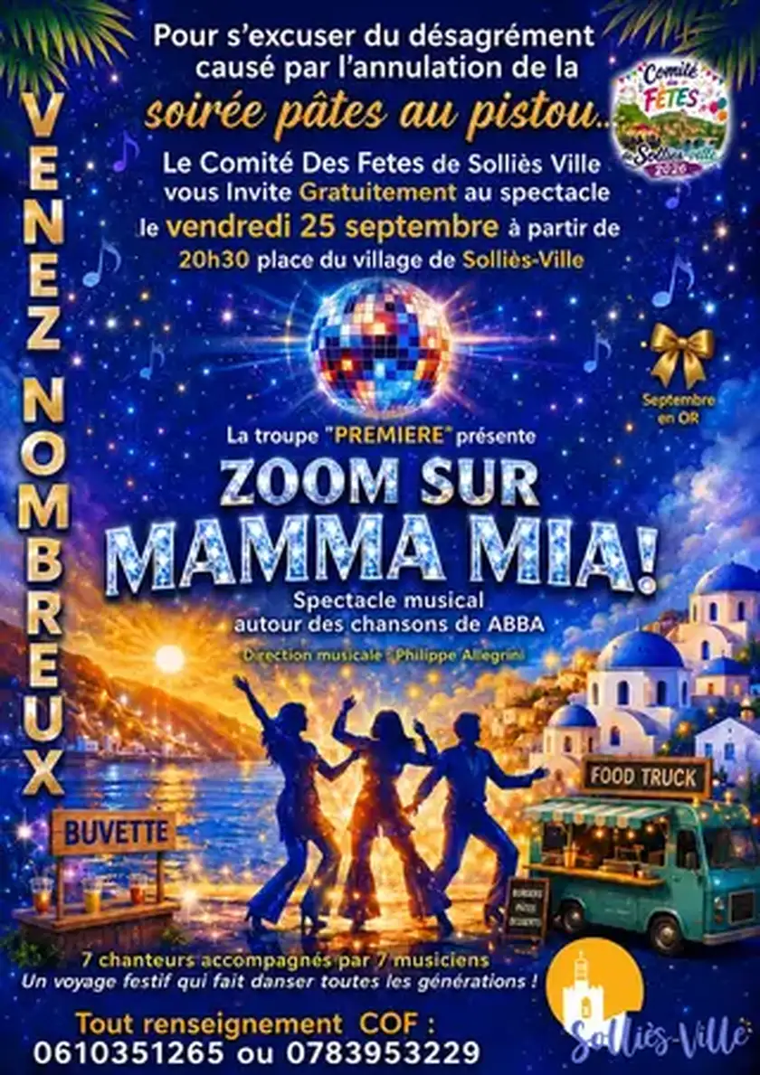 Zoom sur Mamma mia - Solliès-Ville (83) - Le 25-09-2026